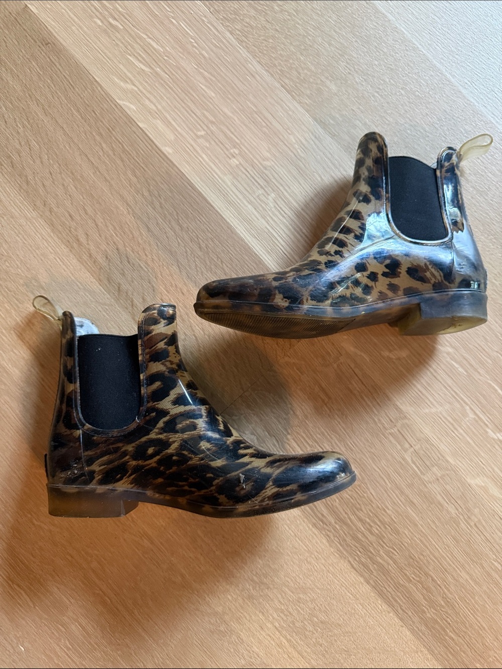 J.CREW Leopard Print Women's Chelsea Rain Boots - size 7